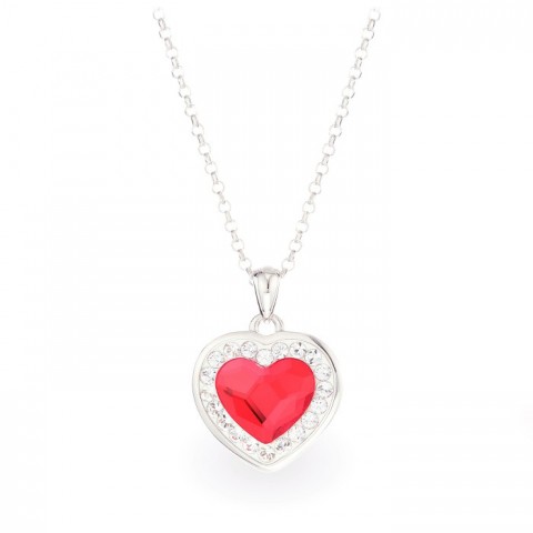 Колие с Кристали Сваровски/Swarovski Heart, Siam 